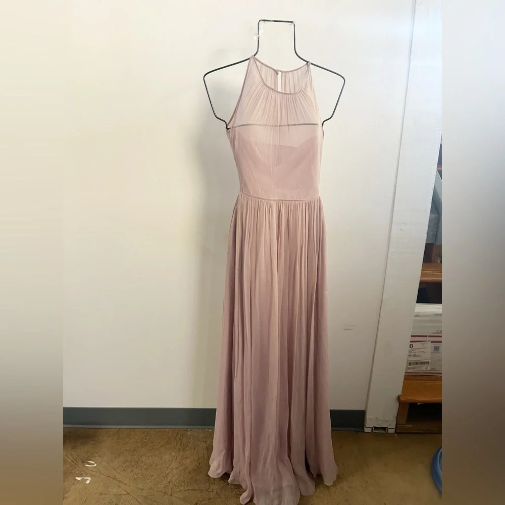 J.crew‎ pink maxi silk dress 0